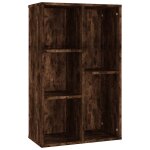 Vidaxl bibliothque / buffet chne fum 50x25x80 cm bois d'ingnierie