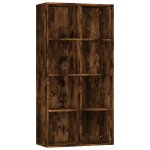 Vidaxl bibliothque / buffet chne fum 66x30x130 cm bois d'ingnierie