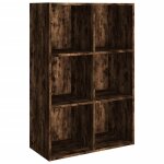 Vidaxl biblioth�que / buffet ch�ne fum� 66x30x98 cm bois d'ing�nierie