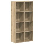 Vidaxl biblioth�que / buffet ch�ne sonoma 66x30x130 cm bois d?ing�nierie