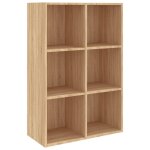 Vidaxl biblioth�que / buffet ch�ne sonoma 66x30x98 cm bois d'ing�nierie