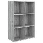 Vidaxl biblioth�que / buffet sonoma gris 66x30x98 cm bois d'ing�nierie