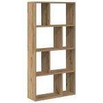 Vidaxl biblioth�que ch�ne artisanal 60x20x120, 5 cm bois d'ing�nierie