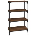 Vidaxl bibliothèque chêne brun 60x33x100 cm bois d'ingénierie et acier Vidaxl bibliothèque chêne brun 60x33x100 cm bois d'ingénierie et acier