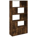 Vidaxl biblioth�que ch�ne fum� 100x36x189 cm bois d'ing�nierie