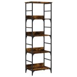 Vidaxl bibliothque chne fum 50x33x153 cm bois d'ingnierie