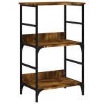 Vidaxl biblioth�que ch�ne fum� 50x33x82 cm bois d'ing�nierie