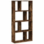Vidaxl biblioth�que ch�ne fum� 60x20x120, 5 cm bois d'ing�nierie
