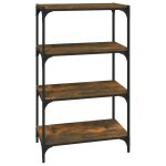 Vidaxl bibliothque chne fum 60x33x100 cm bois d'ingnierie