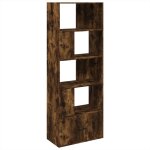 Vidaxl biblioth�que ch�ne fum� 70x36x189 cm bois d'ing�nierie
