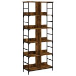 Vidaxl biblioth�que ch�ne fum� 78, 5x33x188, 5 cm bois d'ing�nierie