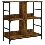Vidaxl bibliothque chne fum 78, 5x33x82 cm bois d'ingnierie