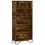 Vidaxl biblioth�que ch�ne fum� 80x31x169 cm bois d'ing�nierie