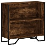 Vidaxl bibliothque chne fum 80x31x74, 5 cm bois d'ingnierie