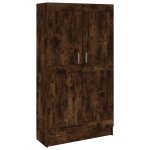 Vidaxl bibliothque chne fum 82, 5x30, 5x150 cm bois d'ingnierie