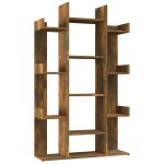 Vidaxl biblioth�que ch�ne fum� 86x25, 5x140 cm bois d'ing�nierie