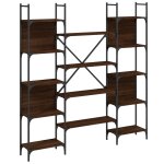 Vidaxl bibliothque chne marron 155, 5x24x166, 5 cm bois d'ingnierie
