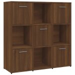 Vidaxl biblioth�que ch�ne marron 90x30x90 cm bois d'ing�nierie