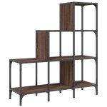 Vidaxl bibliothque chne marron 92x30x102 cm bois ingnierie et mtal