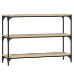 Vidaxl biblioth�que ch�ne sonoma 100x33x70, 5cm bois d'ing�nierie acier