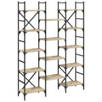 Vidaxl bibliothque chne sonoma 127, 5x28, 5x172, 5 cm bois d'ingnierie
