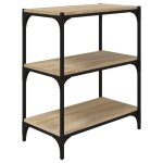 Vidaxl bibliothèque chêne sonoma 60x33x70, 5 cm bois d'ingénierie acier Vidaxl bibliothèque chêne sonoma 60x33x70, 5 cm bois d'ingénierie acier