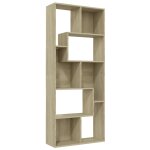 Vidaxl biblioth�que ch�ne sonoma 67x24x161 cm bois d'ing�nierie