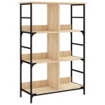 Vidaxl bibliothque chne sonoma 78, 5x33x117, 5 cm bois d'ingnierie