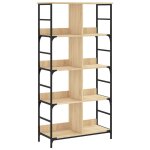 Vidaxl biblioth�que ch�ne sonoma 78, 5x33x153 cm bois d'ing�nierie