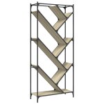 Vidaxl bibliothque chne sonoma 79x30x180 cm bois ingnierie et mtal