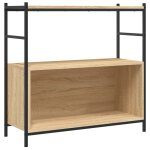 Vidaxl biblioth�que ch�ne sonoma 80x30x78, 5cm bois d'ing�nierie et fer