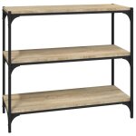 Vidaxl biblioth�que ch�ne sonoma 80x33x70, 5 cm bois d'ing�nierie acier