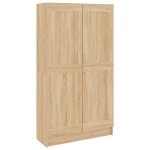 Vidaxl bibliothque chne sonoma 82, 5x30, 5x150 cm bois d?ingnierie