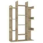 Vidaxl biblioth�que ch�ne sonoma 86x25, 5x140 cm bois d?ing�nierie