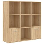 Vidaxl biblioth�que ch�ne sonoma 98x30x98 cm bois d?ing�nierie