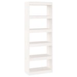 Vidaxl biblioth�que / s�parateur de pi�ce blanc 60x30x167, 5cm pin massif