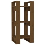 Vidaxl bibliothque / cloison marron miel 41x35x91 cm bois massif