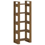 Vidaxl biblioth�que / cloison marron miel 60x35x160 cm bois massif