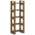 Vidaxl bibliothque / cloison marron miel 60x35x160 cm bois massif