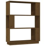 Vidaxl bibliothque / cloison marron miel 80x25x101 cm bois massif