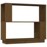 Vidaxl biblioth�que / cloison marron miel 80x25x70 cm bois massif
