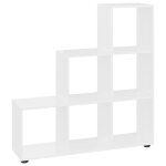 Vidaxl bibliothque escalier blanc brillant 107 cm bois d'ingnierie
