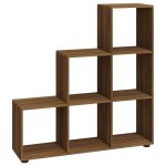 Vidaxl biblioth�que escalier ch�ne marron 107 cm bois d'ing�nierie