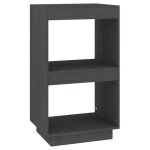 Vidaxl bibliothque gris 40x35x71 cm bois de pin massif