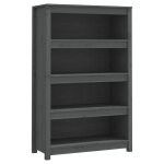 Vidaxl biblioth�que gris 80x35x126 cm bois de pin massif