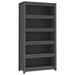 Vidaxl biblioth�que gris 80x35x154 cm bois de pin massif
