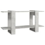 Vidaxl biblioth�que gris b�ton 100x30x51 cm bois d'ing�nierie