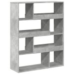 Vidaxl biblioth�que gris b�ton 100x33x125, 5 cm bois d'ing�nierie