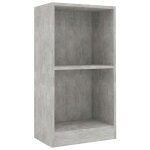 Vidaxl biblioth�que gris b�ton 40x24x75 cm bois d'ing�nierie