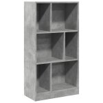 Vidaxl biblioth�que gris b�ton 57x28, 5x107, 5 cm bois d'ing�nierie
